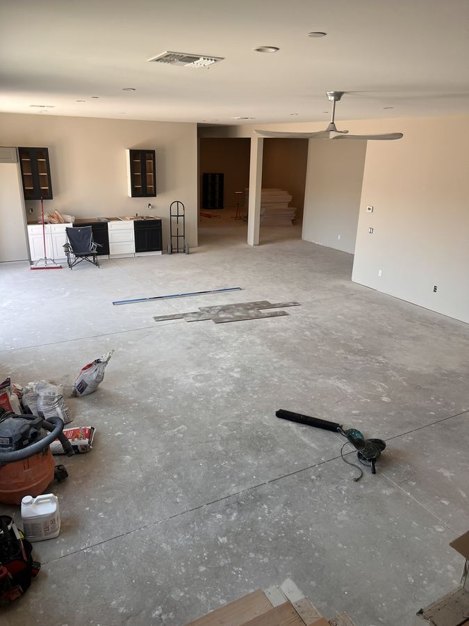 Large open area prepped for install