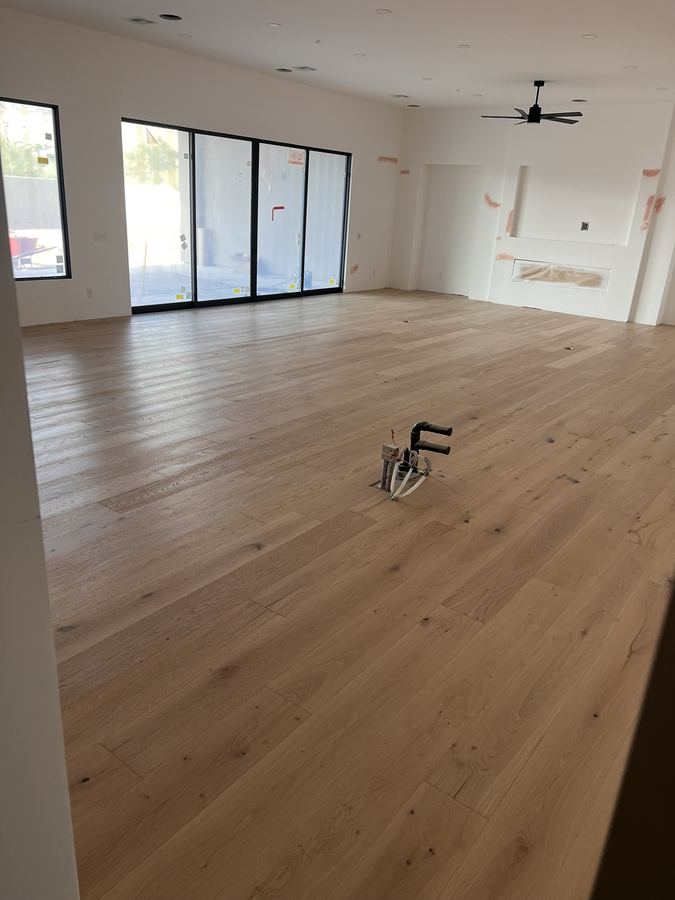 Great room, wide plank oak